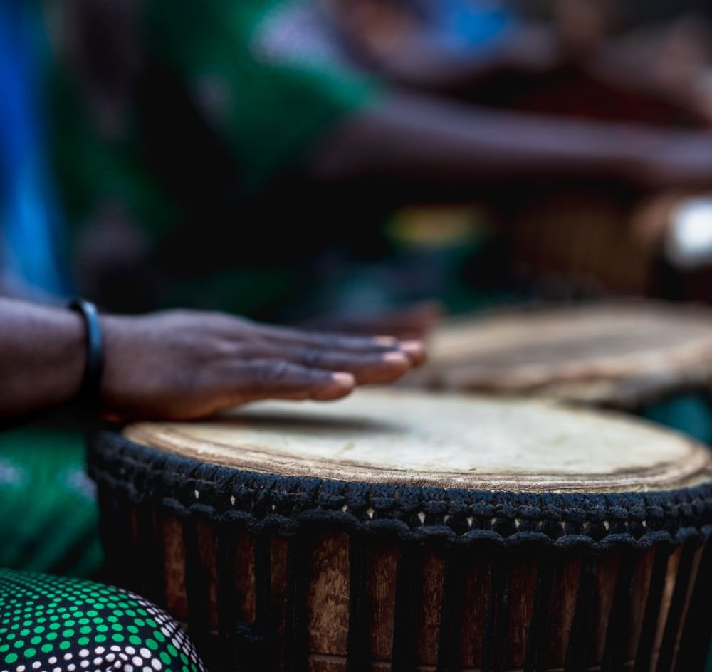 Musicians drumming